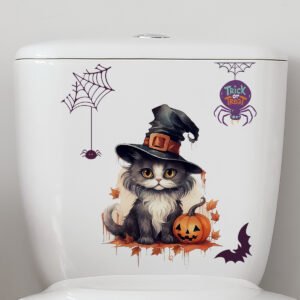 Witch Hat and Cat Halloween Decoration (7)